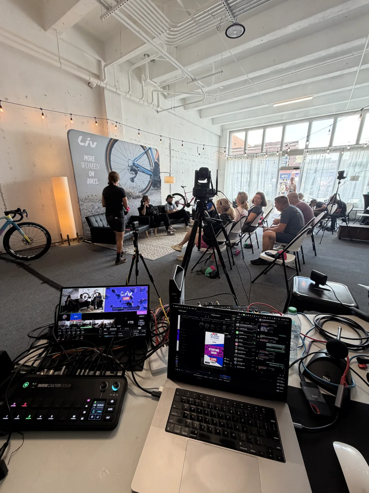 Indoor event livestream production